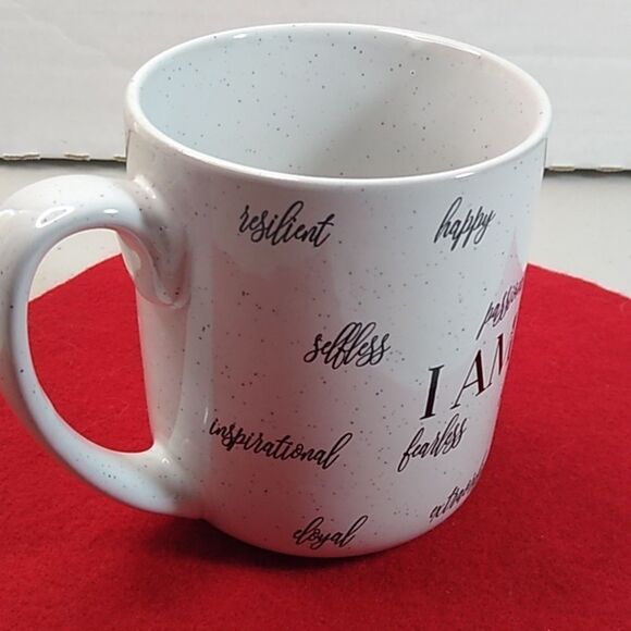 I Am... Positive affirmations Mug Artisan Collection speckles in bottom of Mug - Picture 3 of 7